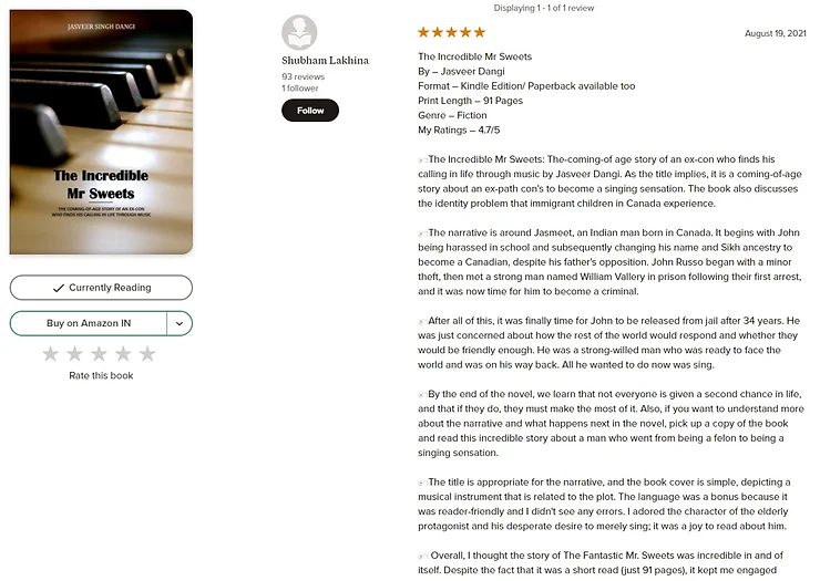 Wow Review for The Incredible Mr Sweets